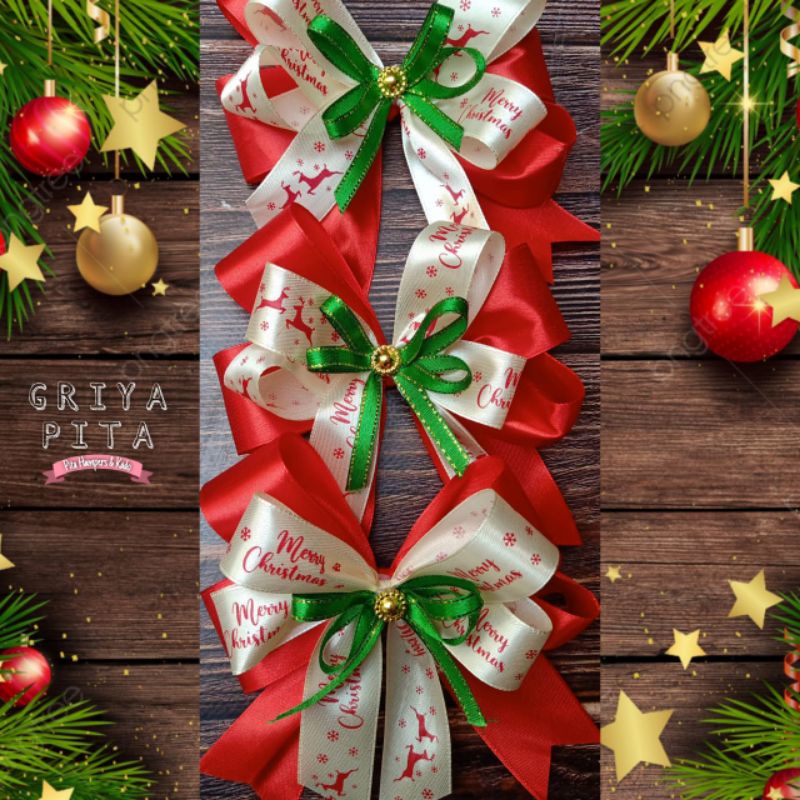 

Pita Hampers Natal T-7, 3 layer dengan Christmas Print
