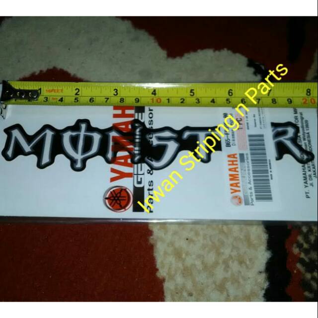 Sticker Stiker Striping Logo Monster ORIGINAL Yamaha Aerox MX King R15 R25
