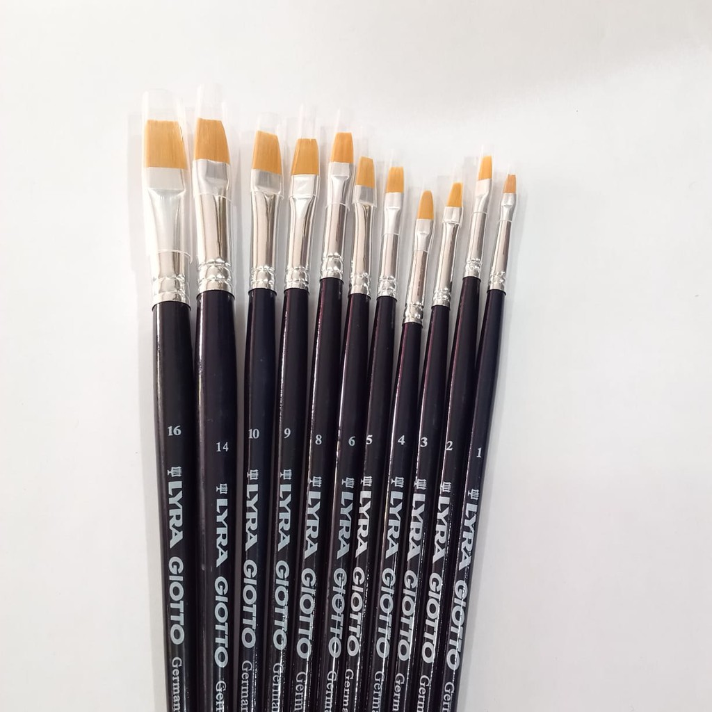 

Kuas Flat Lyra Giotto / Lyra Giotto Taklon Art Brush Flat / Kuas Lukis Flat (satuan) / Kuas Gambar