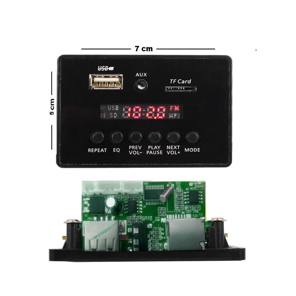 Modul MP3 decorder tanpa bluetooth  TF USB AUX RadioFM vire original