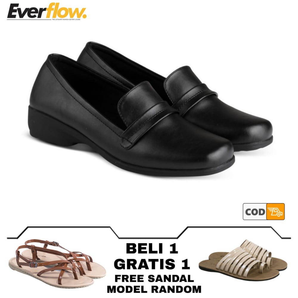 ☀ EVERFLOW BUY 1 GET 1 ☀ Sepatu Pantofel Wanita / Sepatu kerja wanita / Sepatu kantor wanita PNS