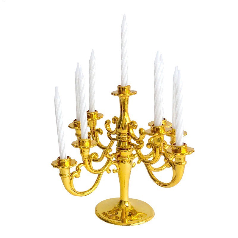 lilin chandelier beauty &amp; the beast tempat lilin 8 gaya eropa (sudah termasuk lilin)