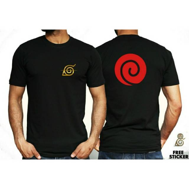 Kaos anime uchiha konoha logo distro