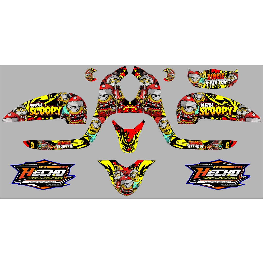 Decal scoopy Decal Scoopy full body Full Blok Decal Scopy Dekal Stiker Fi 2014 2015 2016 2017