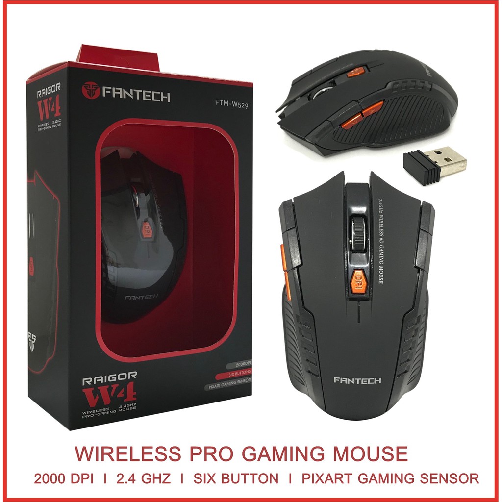 Mouse Gaming Wireless Fantech RAIGOR W4 2.4 GHZ