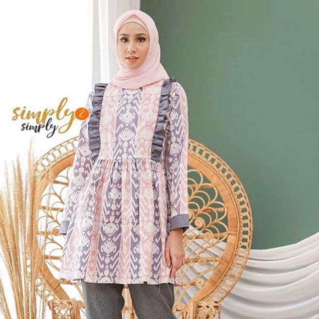 Ethnic Ruffle Greypink Simply2simply