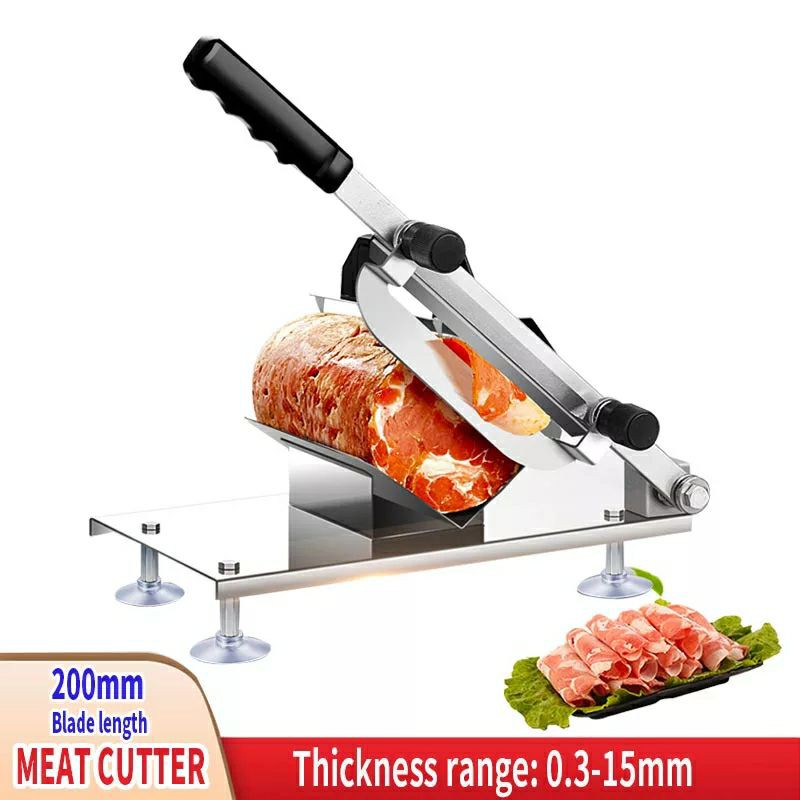 GS8pro Mesin Pengiris Daging Manual Meat Slicer Alat Potong keripik Tempe tipis Serbaguna