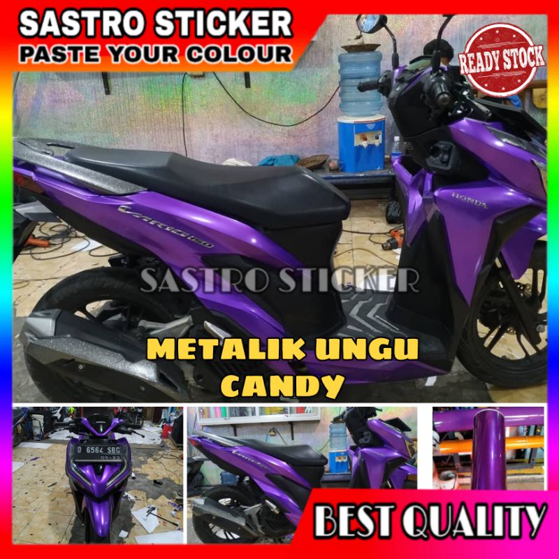 STICKER SKOTLET MOTOR METALIK UNGU CANDY