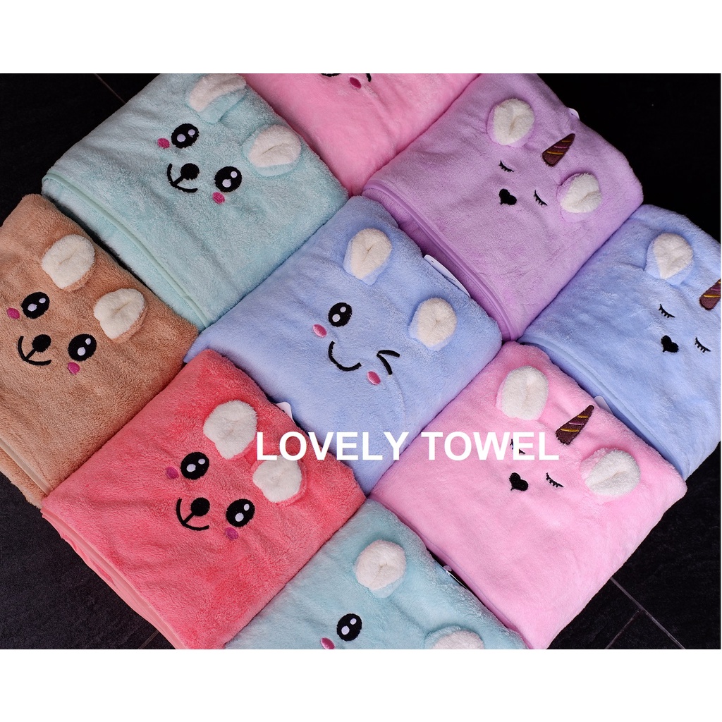 Handuk Baby / Mandi / Souvenir Microfiber IMPORT character 60 x 120 (SUPER LEMBUT)