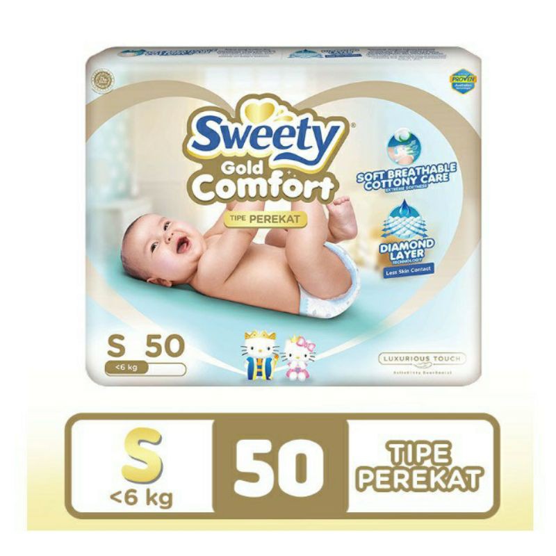 Sweety GOLD Comfort Tipe Perekat S50