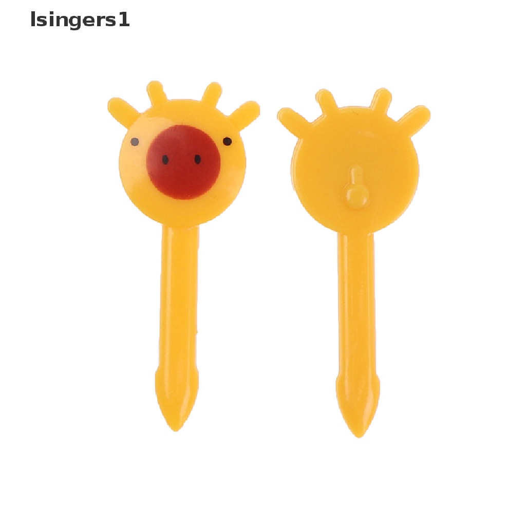 (lsingers1) 6 / 10pcs / Pak Tusukan Makanan Ringan / Dessert / Bento Mini Motif Kartun Untuk Anak