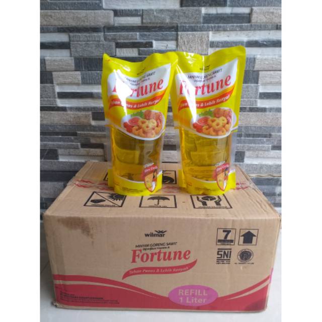 Minyak Goreng Fortune 1 Liter 1 Dus (Via GOJEK)
