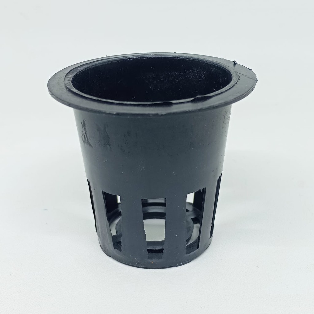 Netpot / Net Pot Hitam - Tinggi 5 cm - Diameter Atas 5,5 cm - Untuk Hidroponik Harga Grosir