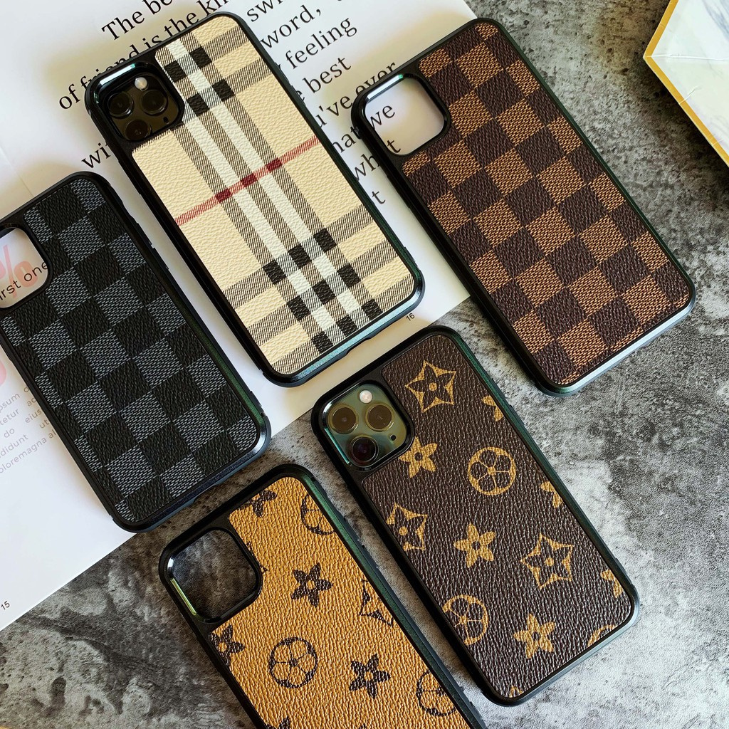 Seri Mewah Hard PC + PU Kulit Case untuk iPhone Xs Xr Xs Max 11 Pro Max 12 Pro Max Case 7 8 Plus