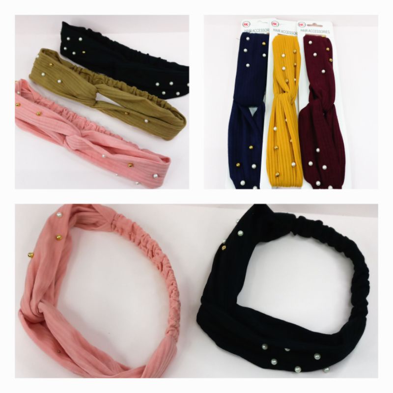 Bandana Silang Import Isi 6Pcs  Variasi Mute Grosir