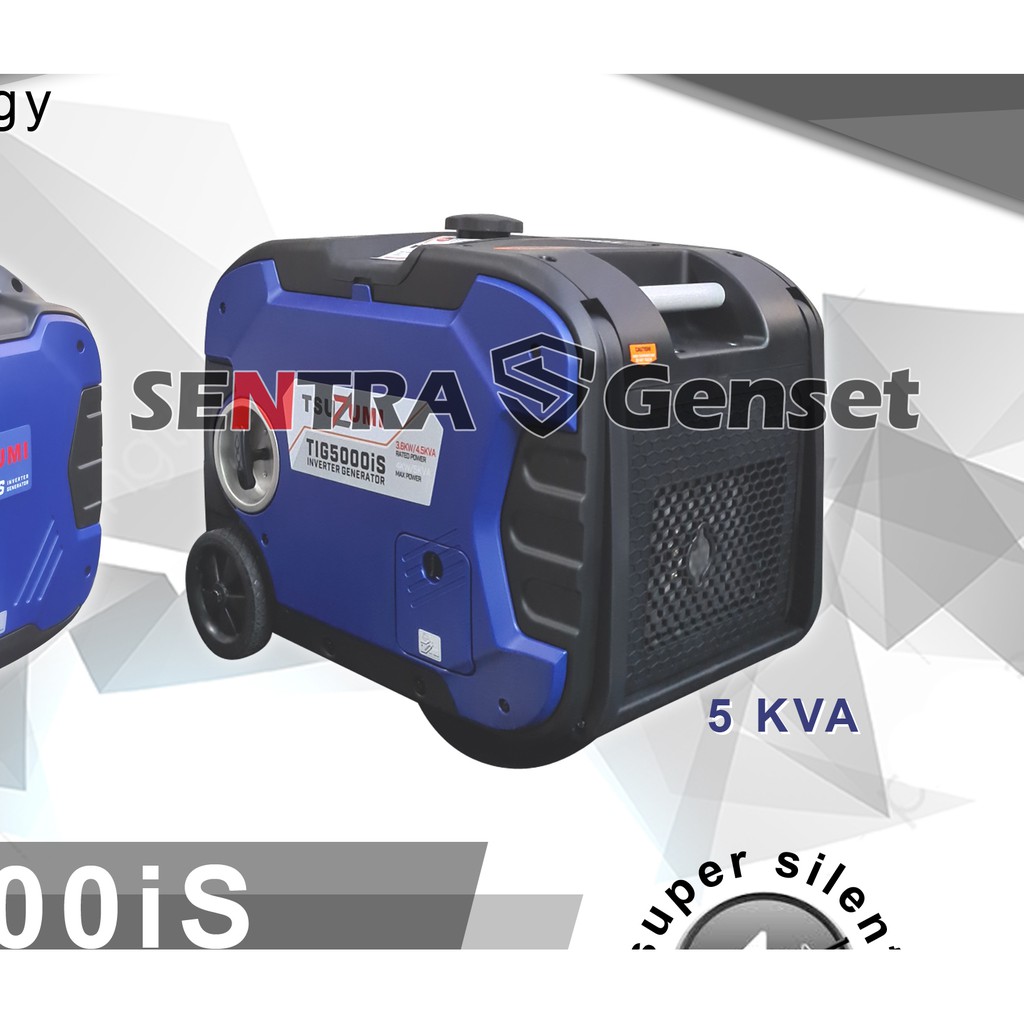 genset silent inverter 4000 watt. Tsuzumi TIG5000iS