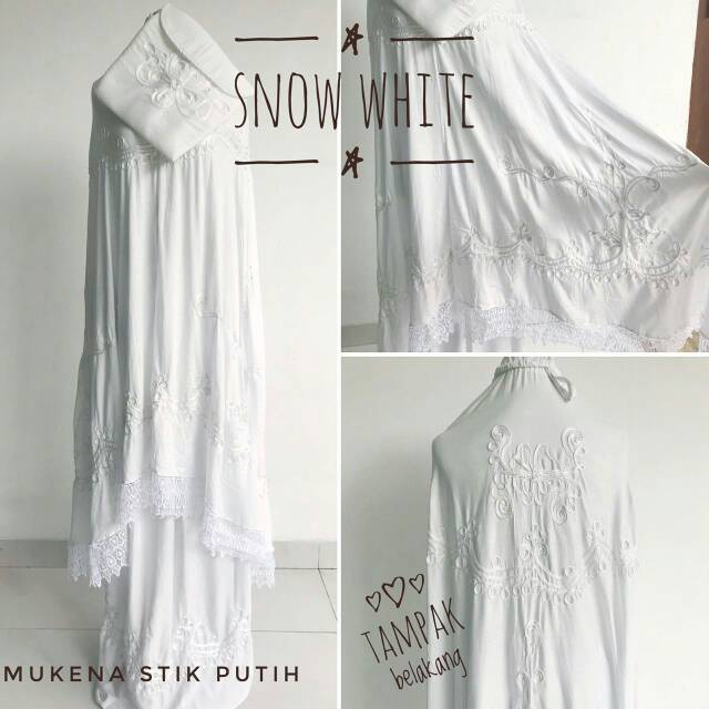 Mukena Putih Stik putih "snow white". Mukena rayon rotary premium. Mukena jumbo