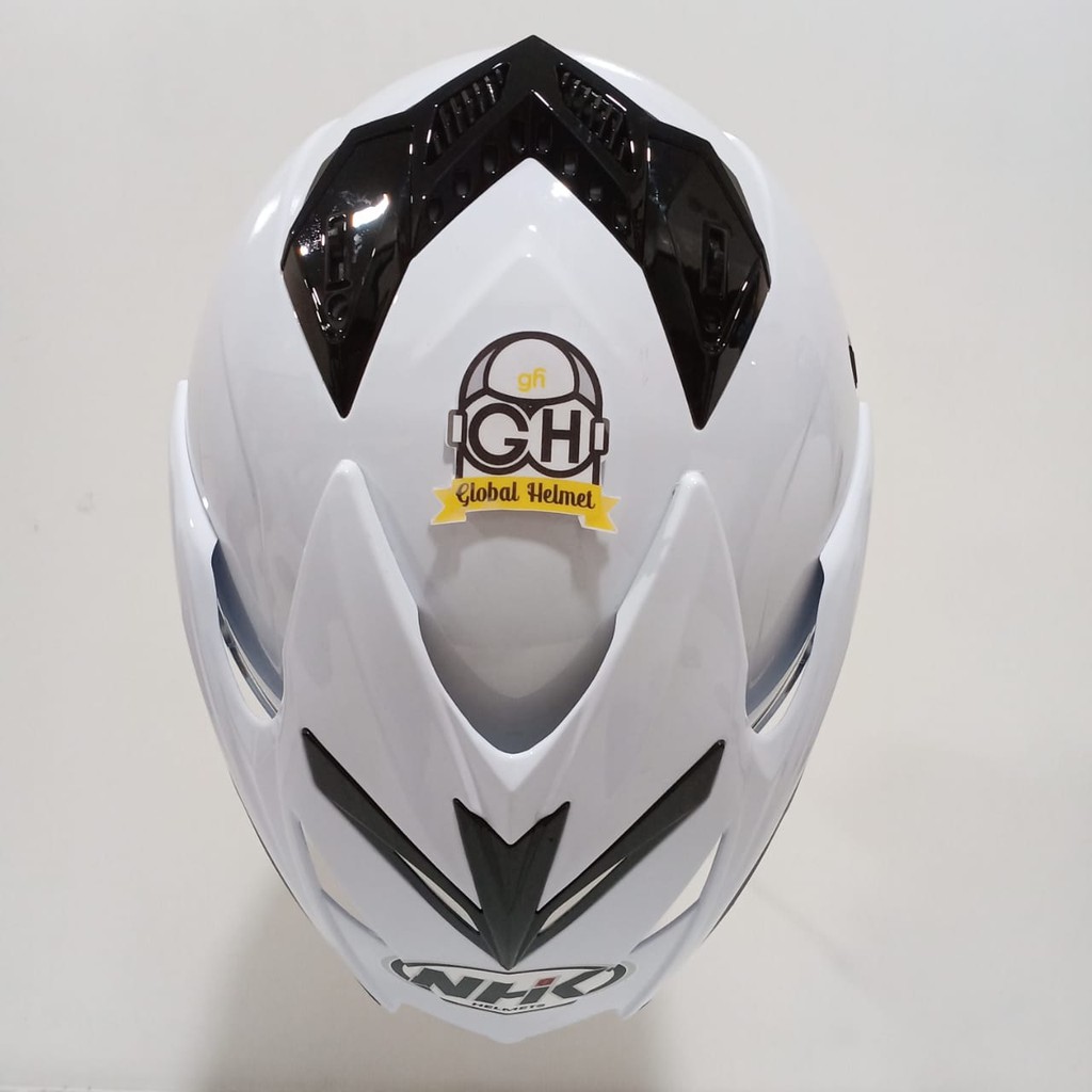 HELM HALF FACE NHK AVIATOR DOUBLE VISOR WHITE