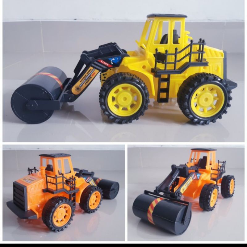 Mainan Truk Road Roller Edukasi - Mobil Mesin Giling Kontruksi Anak