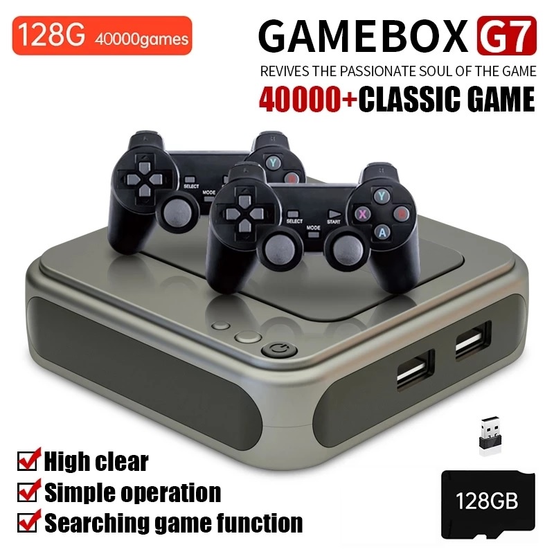 GAMEBOX G7 128GB - Mesin Konsol Game Retro Jadul Isi 40000 Game