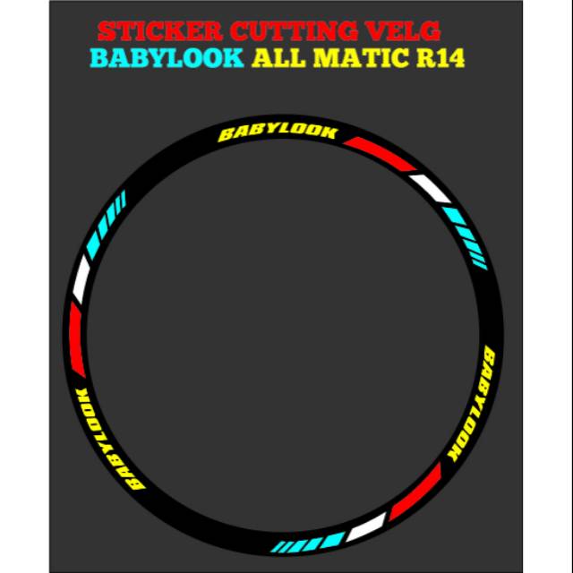 Sticker velg all matic ring 14 (R14) babylook