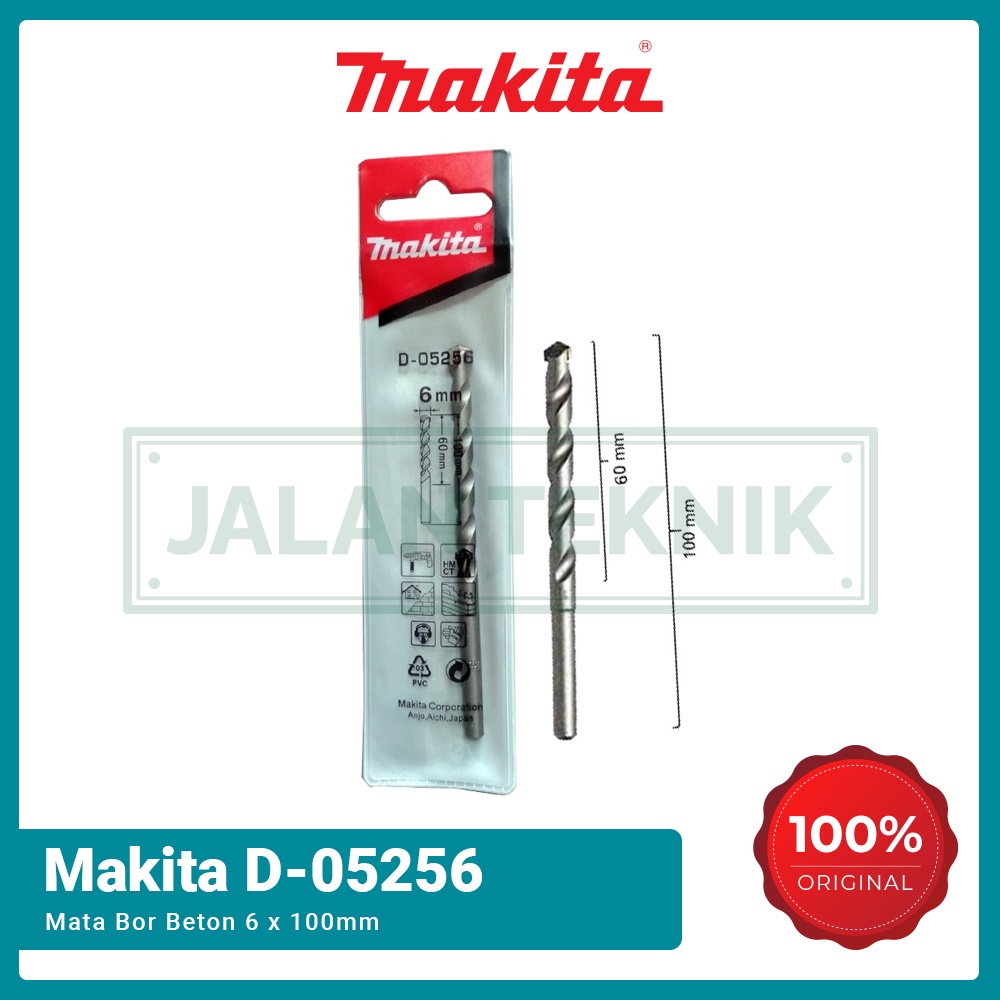 Mata Bor 6x100 Masonry Drill Bit Makita D-05256