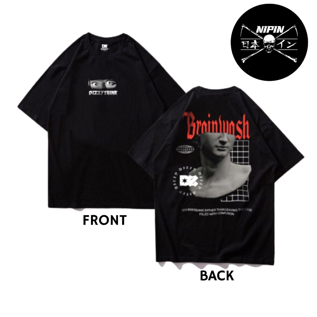 Terbaru Baju Oversize Wanita Kaos Oversize Pria BRAINWASH STREETWEAR Dizzythinking Original Termurah