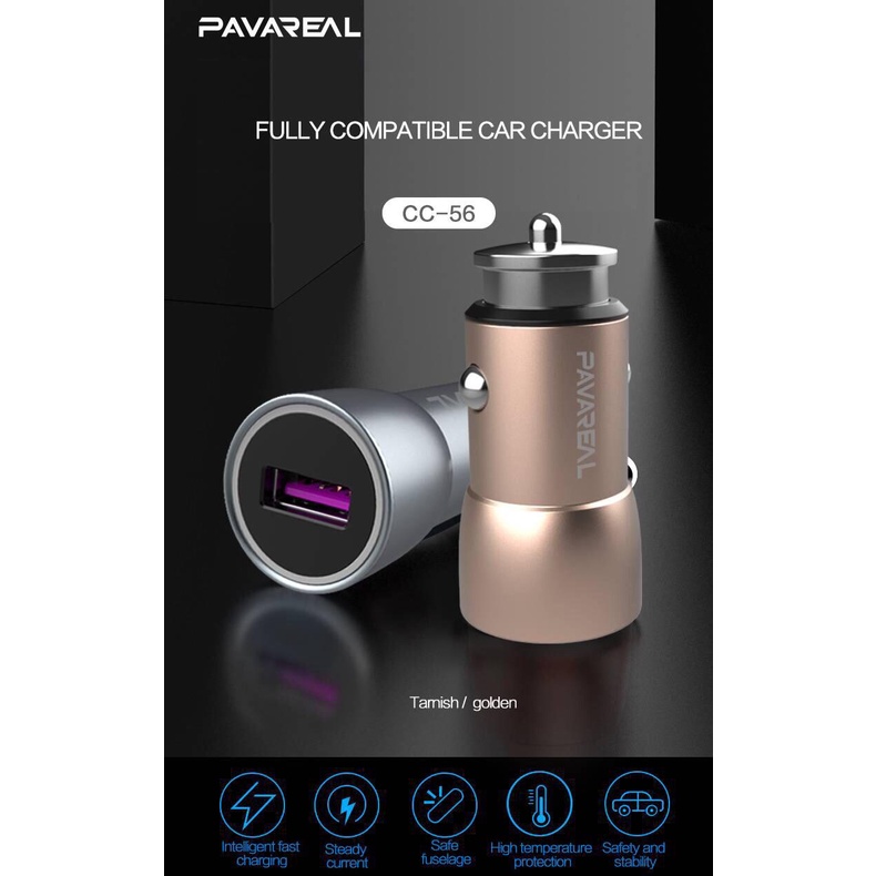 Pavareal Car Charger Mobil PA-CC56 USB QC 3.0 65Watt 6A Fast Charging OCEANMART OCEAN MART Aksesoris Mobil Murah Grosir