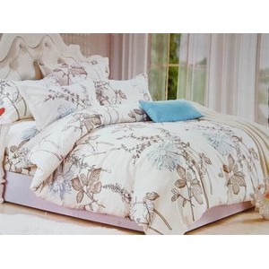 Sprei Katun Jepang Elegan Grey flower