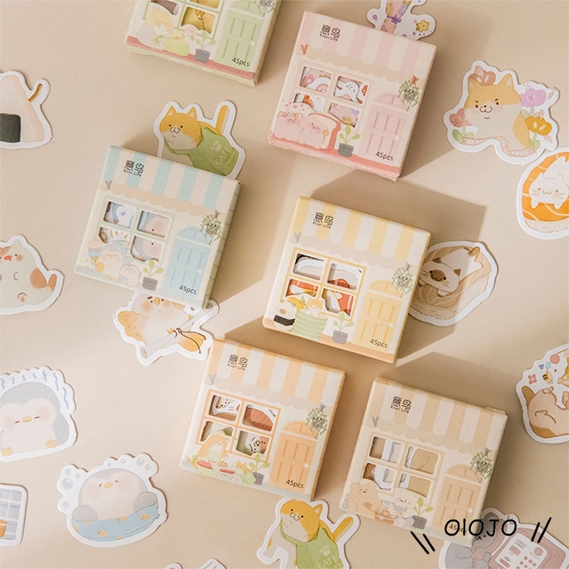 Stiker Lembar Memo Desain Kucing Lucu Kawaii Stiker Estetika