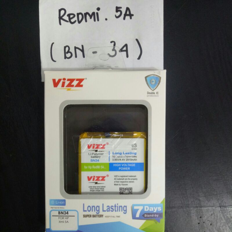 Baterai Vizz Redmi 5A / BN34
