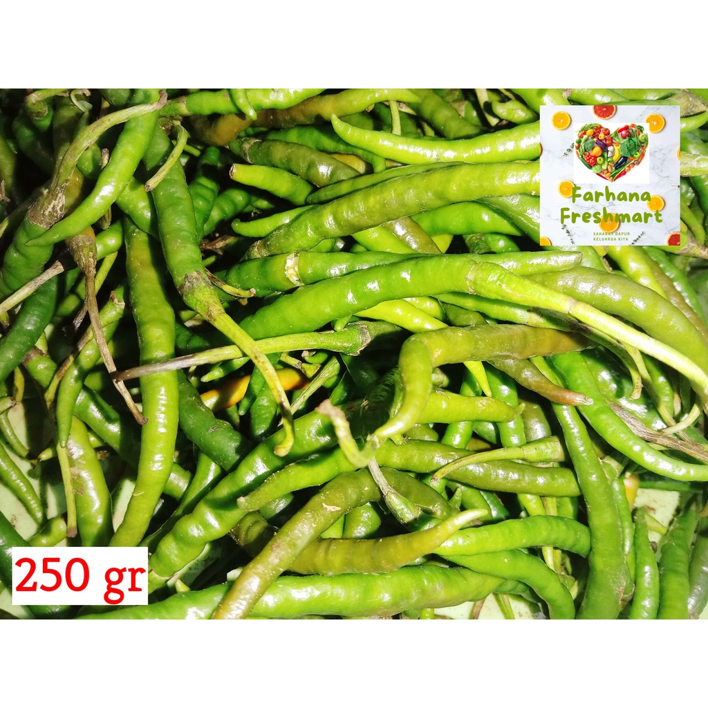 

JUAL MURAH CABE HIJAU KERITING 250 GR