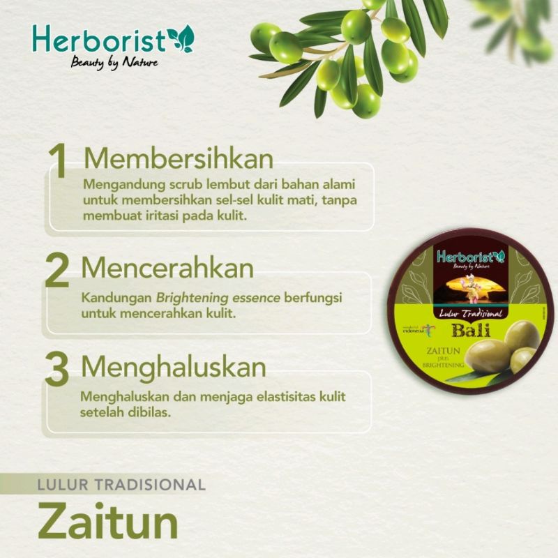 Herborist Lulur Tradisional Bali Zaitun 100gr