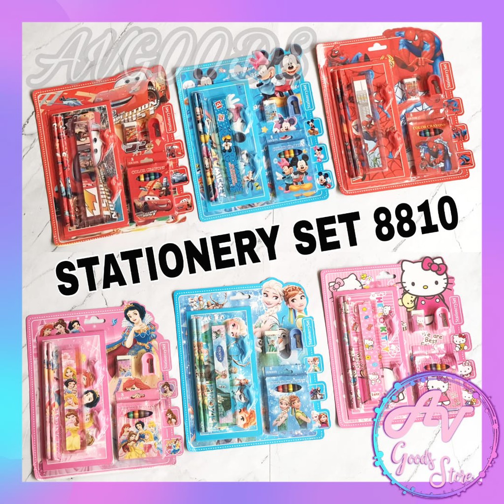 

stationery set / paket alat tulis 9in1 / set alat tulis / stationery set 9in1 8810