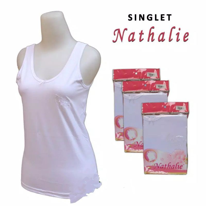 Nathalie  Kaos Dalam Wanita  Katun NTA 0027 Nathalie  Katun Original