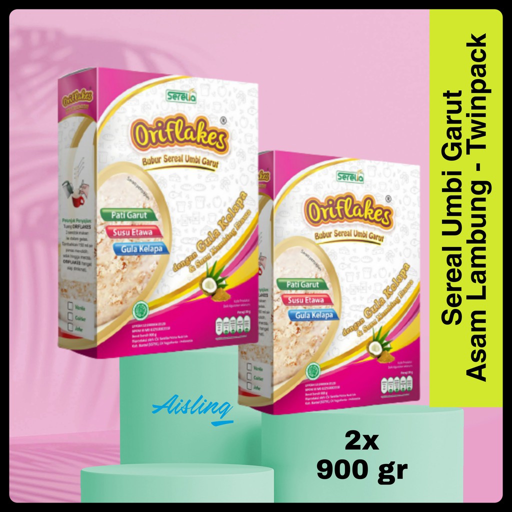 

[PROMO] Oriflakes sereal umbi garut asam lambung Gastro 900 gr Twinpack oriflakes gaztro