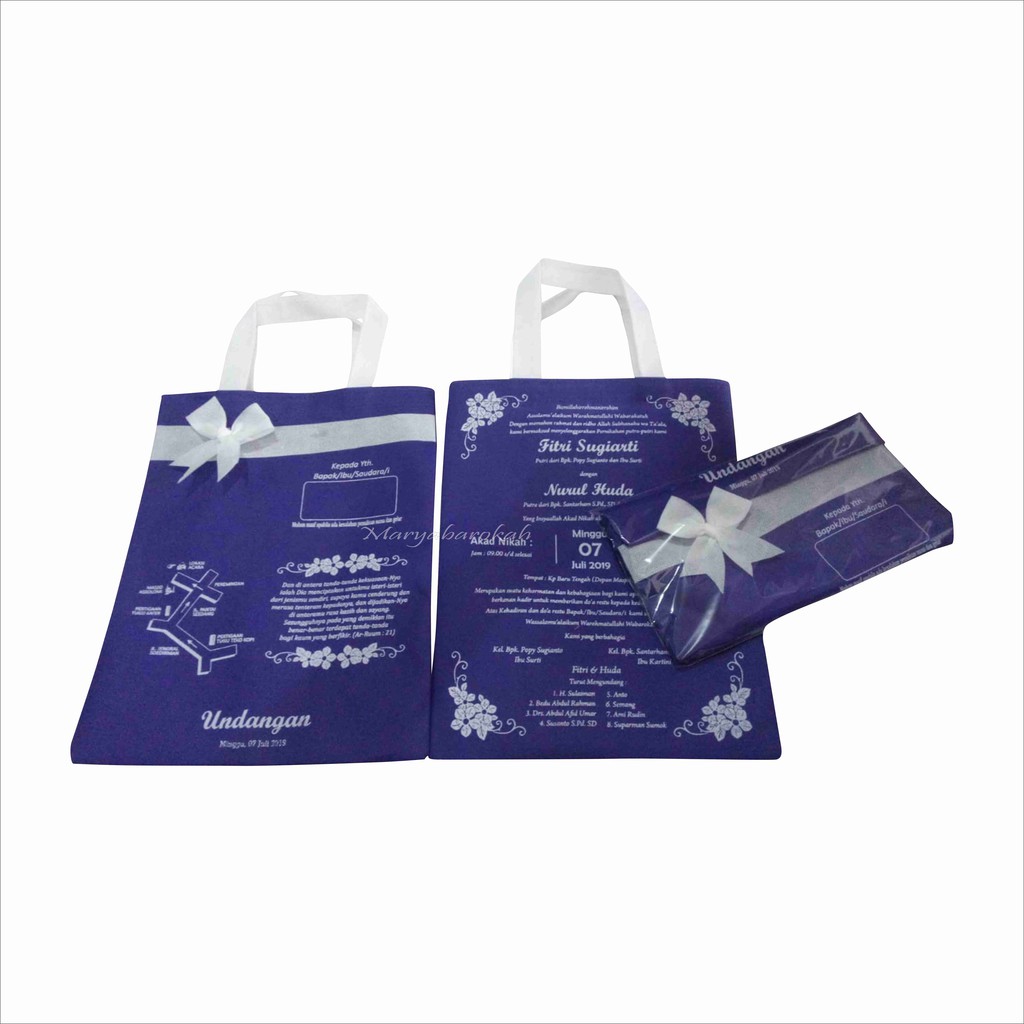 Undangan Pernikahan Cantik Wedding Invitation Bag Murmer Bermanfaat Harga Bersahabat