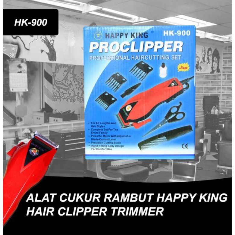 Alat Cukur Rambut HK-900 / Mesin Cukur Rambut 1 Set / Happy King Proclipper HK-900⭐ Supertop ⭐