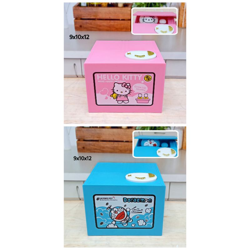Celengan Koin Hello Kitty / Celengan Koin Doraemon / Celengan Hello Kitty / Celengan Doraemon