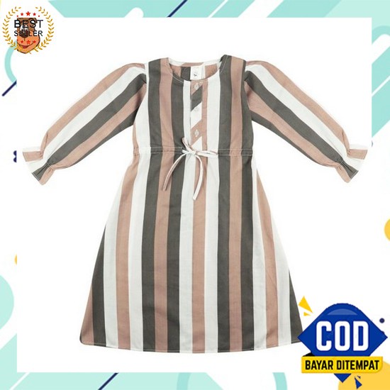 Gamis Anak Usia 2-3-4-5-6-7 Tahun Dress Kids Bahan Crinkle Dress Muslim Anak Cewek Baju Muslim Anak 