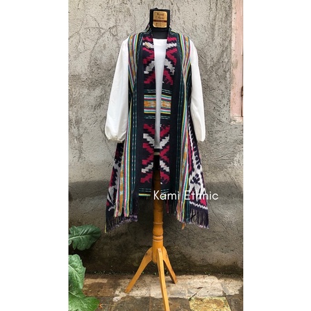 outer tenun - rompi - cardigan wanita - outer etnik - baju wanita - outer cantik