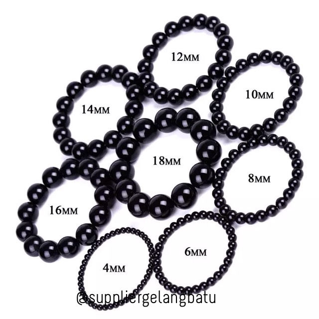 supplier GELANG BATU Onyx kilap chakra yoga kesehatan siap kirim ready