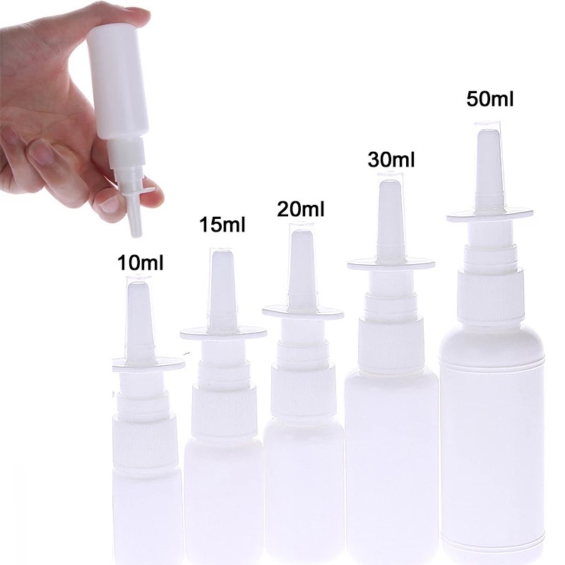 Botol Semprot Kosong Portabel Bahan Plastik Warna Putih Ukuran 10ml / 15ml / 20ml / 30ml / 50ml Untuk Travel