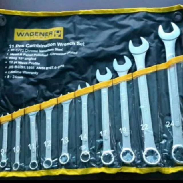 WAGENER Kunci RING PAS Set 11 Pcs -  Merek WAGENER Made in GERMANY