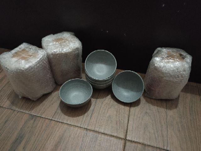 Golden Dragon Melamine (w3505a-mg) Mangkok Tembikar Sedang - Matte Grey [5 Inch / 6 Pcs]