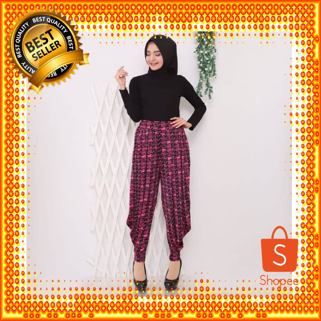 NEW Celana Panjang Wanita Celana Aladin Bahan Jersey Korea 5186