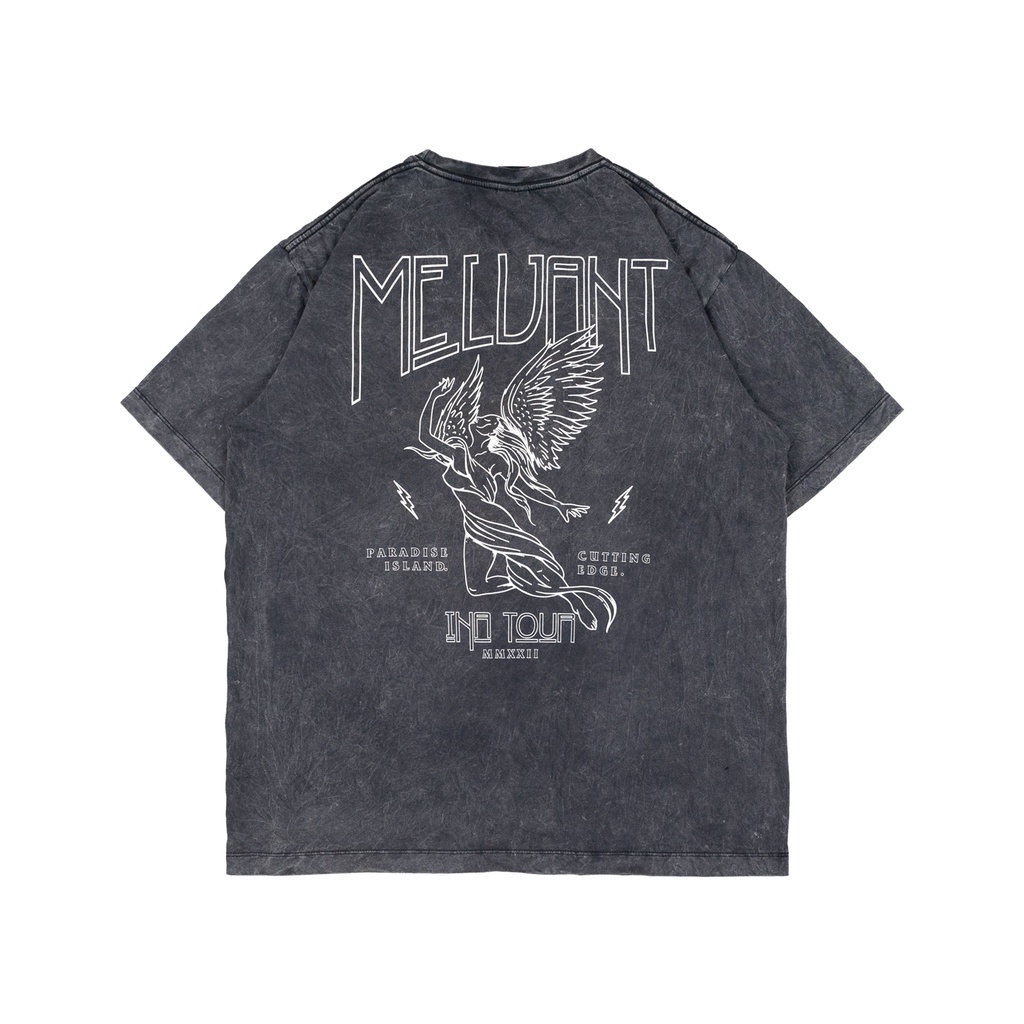 MTS PLANTT BLACK WASHED - MELVANT TSHIRT