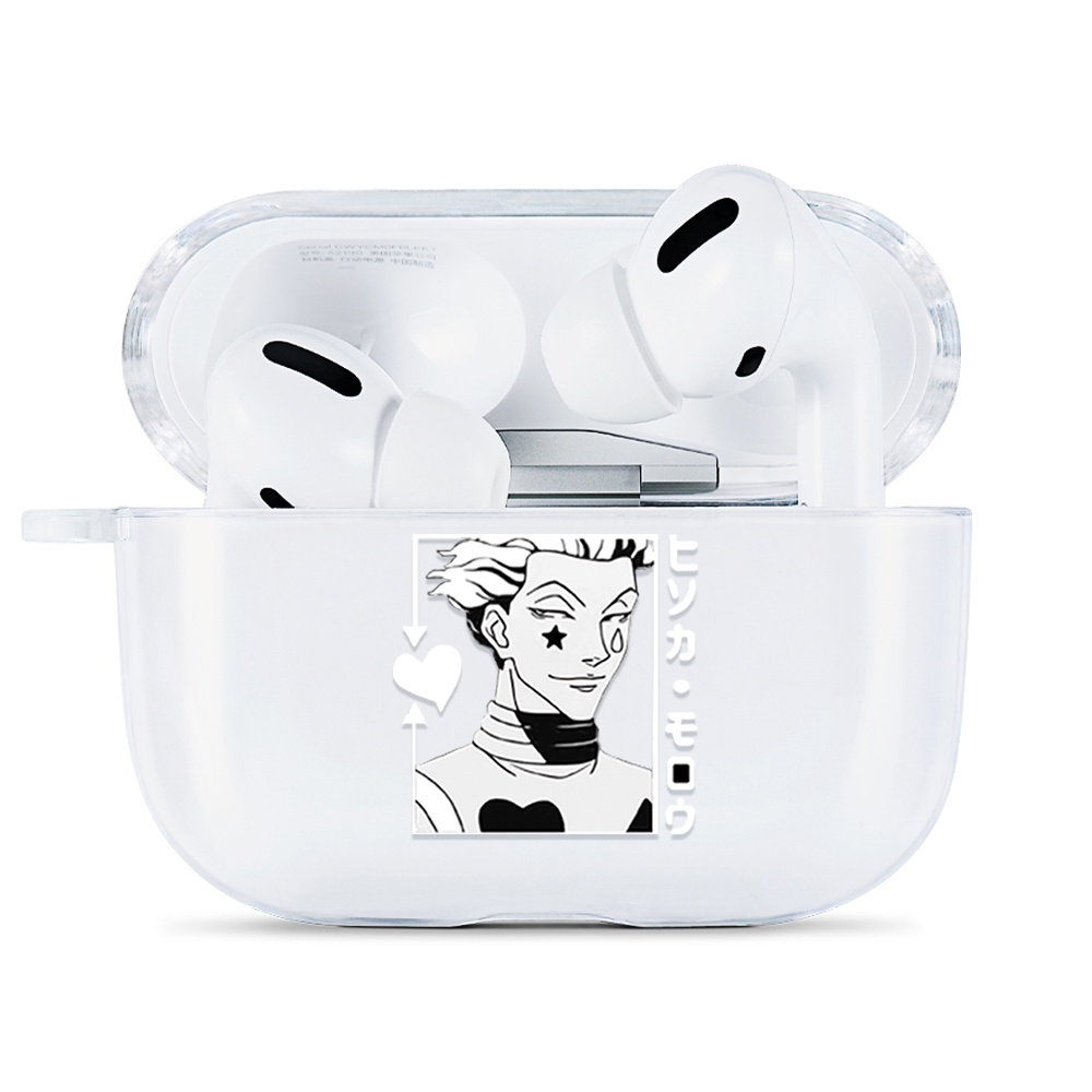 Simple AirPods Pro Case Anti-fall Silicone Soft Case Headset Protection Cover Cute Cartoon Jujutsu Kaisen + Lanyar