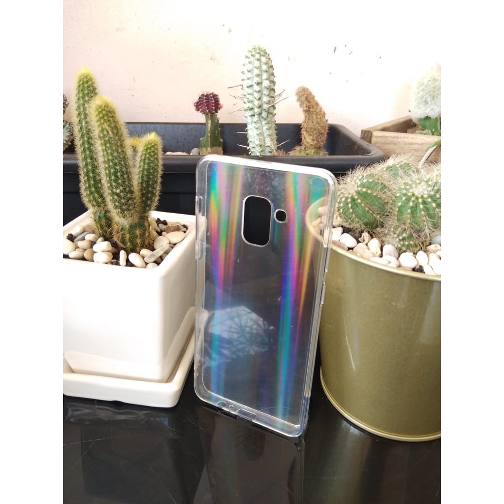 CASE CASING SAMSUNG A10 M10 / A6 / A6 PLUS / A8 / A8 PLUS / S9 / S9 PLUS TPU UV CLEAR RAINBOW IMPORT