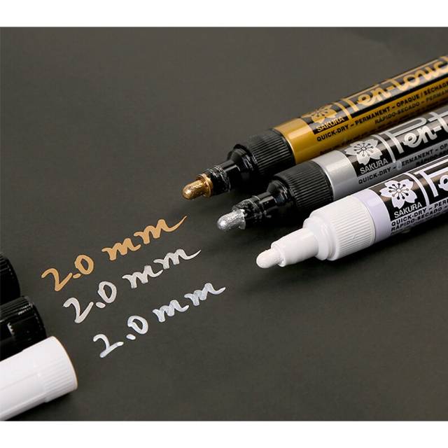 Jual Sakura Pen-Touch Permanent Paint Marker 2.0 Mm Metallic Gold ...